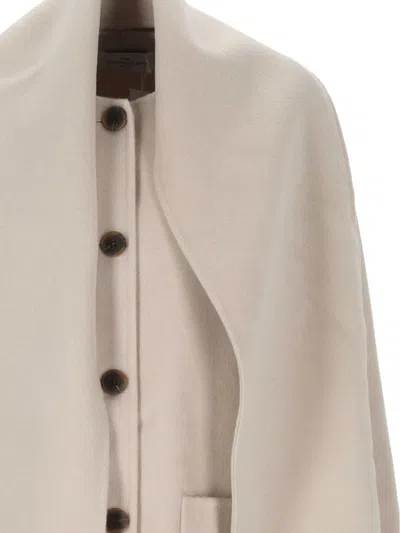 The Dynamis Studio Button-fastening Cape Single-breasted Coat In Pink