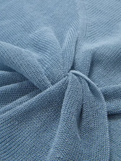 Veronica Beard Kellen Sleeveless Twist-front Sweater In Blue