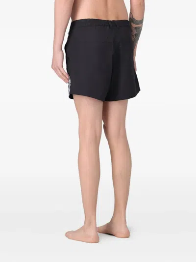 Gcds Logo-print Drawstring Shorts In Black