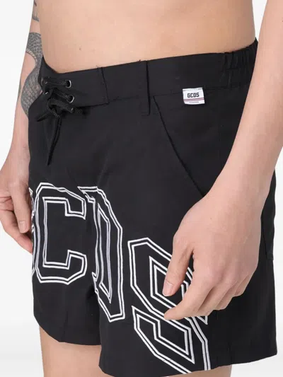 Gcds Logo-print Drawstring Shorts In Black