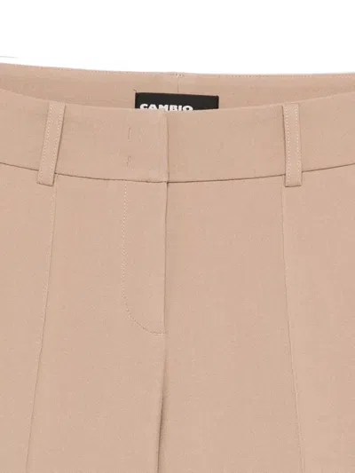 Cambio Farah Centre-seam Trousers In Neutral