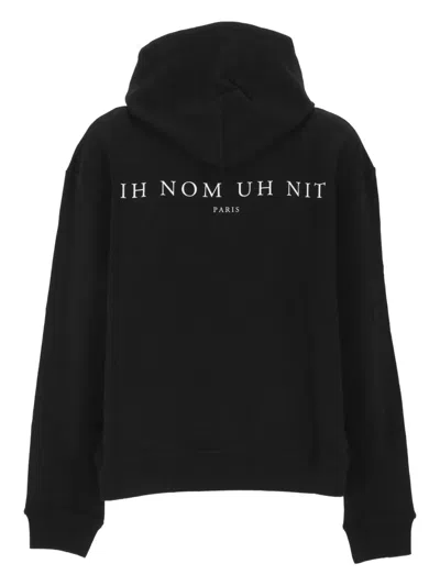 Ih Nom Uh Nit Pattern-printed Drawstring Hoodie In Black