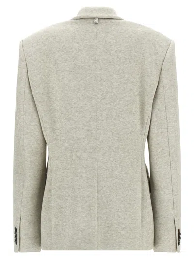 Giuseppe Di Morabito Double-breasted Oversized Blazer With Removable Rose Brooch In Brown