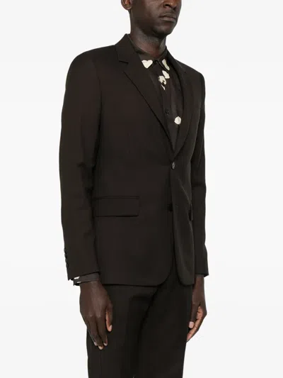 Sandro Stretch-wool Blazer In Brown