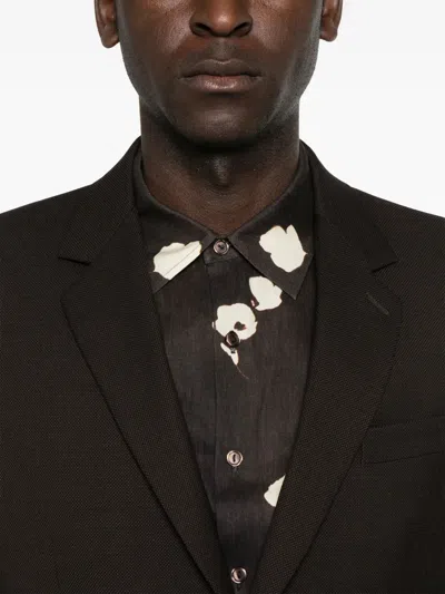 Sandro Stretch-wool Blazer In Brown