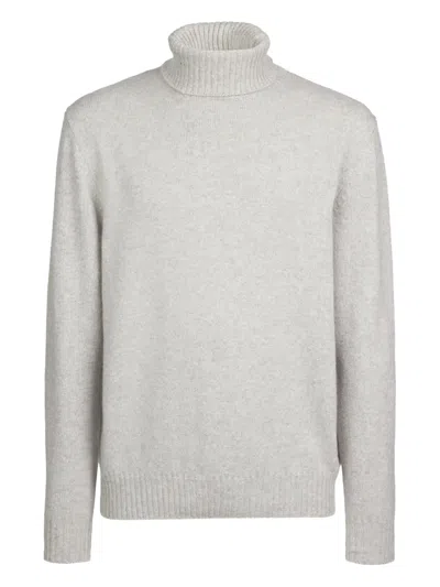 Sease Turtle Coarsehair Grey Cashmere Sweater In Gray