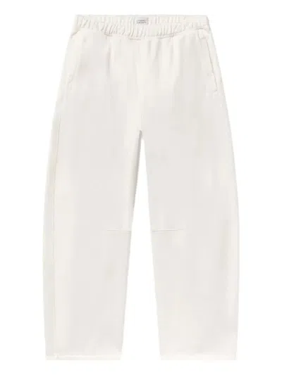 Citizen Of Humanity Miro Cotton-jersey Barrel-leg Track Pants In White
