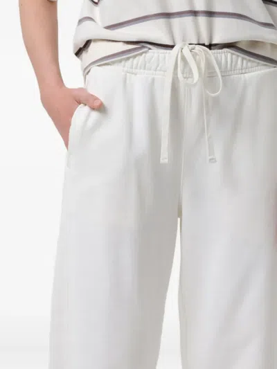 Citizen Of Humanity Miro Cotton-jersey Barrel-leg Track Pants In White