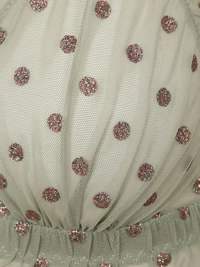 金葱波点荷叶边文胸