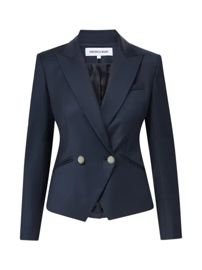 Veronica Beard Rickey Double-breasted Blazer In Blue