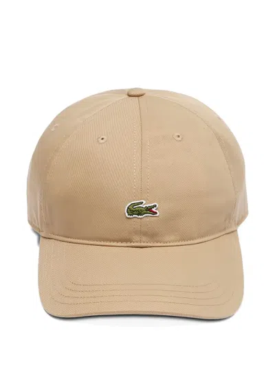 Lacoste Crocodile-embroidered Baseball Cap In Brown