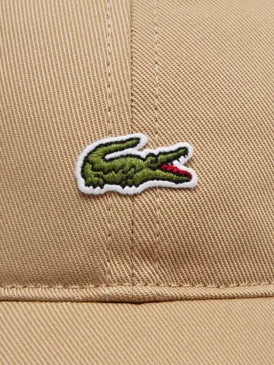 Lacoste Crocodile-embroidered Baseball Cap In Brown