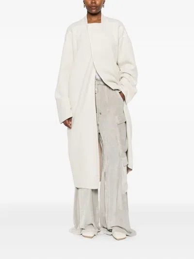 Rick Owens Asymmetric-overlap Jacket In Neutral