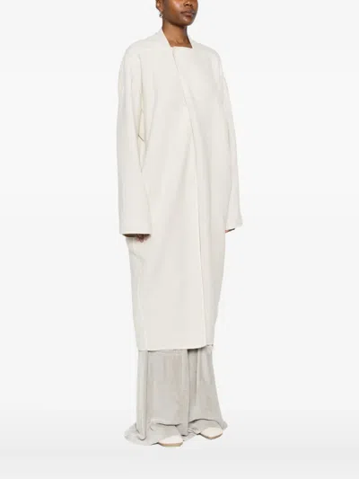 Rick Owens Asymmetric-overlap Jacket In Neutral