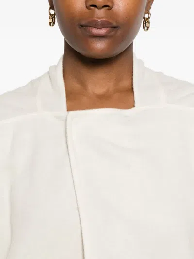 Rick Owens Asymmetric-overlap Jacket In Neutral