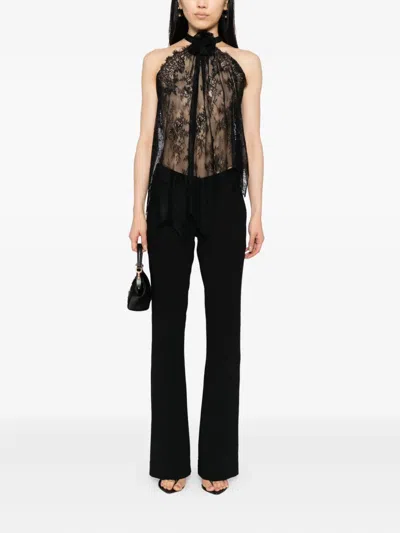 Blaklace Lace Halter Top In Black