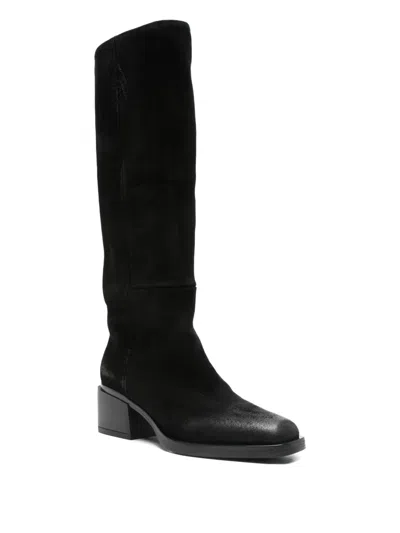 Elena Iachi 60mm Suede Knee-high Boots In Black