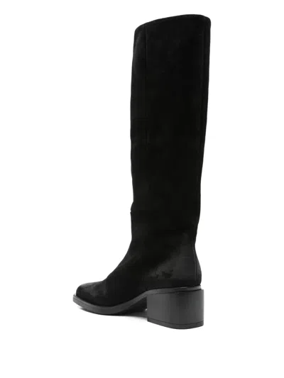 Elena Iachi 60mm Suede Knee-high Boots In Black