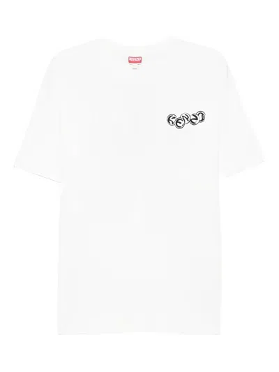 Kenzo Logo Print T-shirt In White