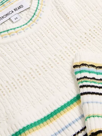 Veronica Beard Dawna Striped Ribbed-knit Midi Dress In Multi