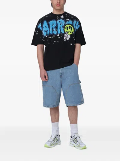 Barrow Utility-pocket Denim Shorts In Blue