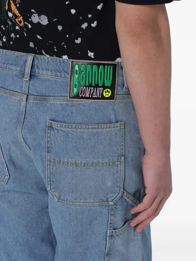 Barrow Utility-pocket Denim Shorts In Blue