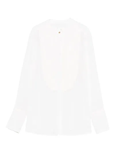 Trame Auree Pleated-panel Shirt In White