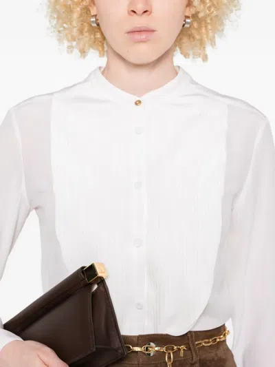 Trame Auree Pleated-panel Shirt In White