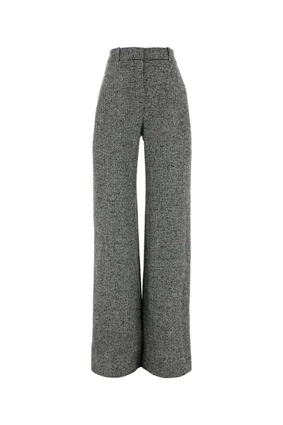 Ermanno Scervino Palazzo Pant Featuring Houndstooth Design In Gray