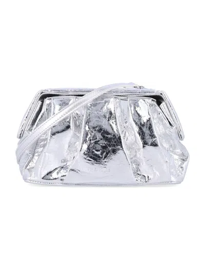 Themoirè Gea Pineapple Shoulder Bag In Silver