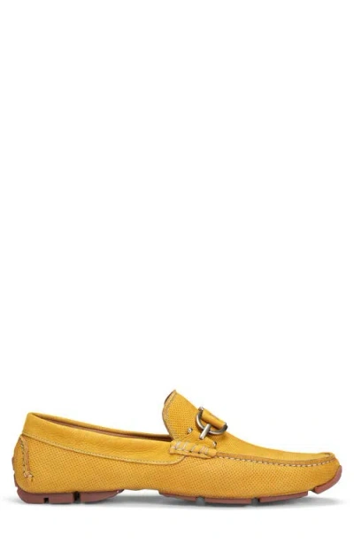 Donald Pliner Dacio Perforated Bit Loafer In Sungold