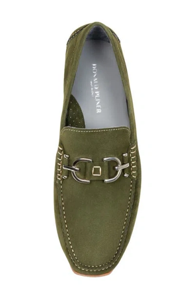 Donald Pliner Moc Toe Driving Loafer In Green