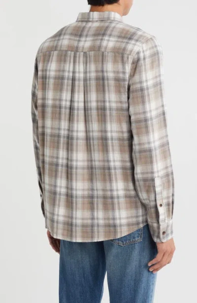14th & Union Duofold Flannel Button-up Shirt In Gray