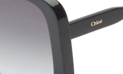 Chloé 57mm Square Sunglasses In Black