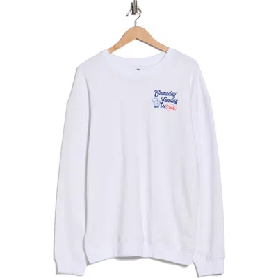 Goodie Two Sleeves Game Day Fun Day Crewneck Graphic Sweatshirt In Gray