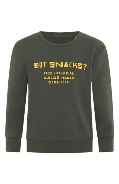 Dot Australia Kids' Get Snacks Graphic Sweatshirt In Green