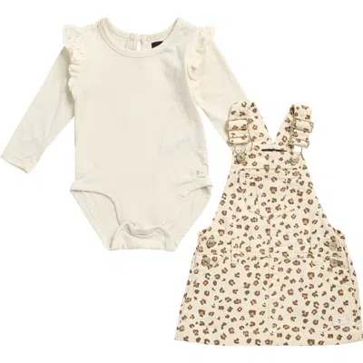 7 For All Mankind Ruffle Bodysuit & Skirtall Set In Multi