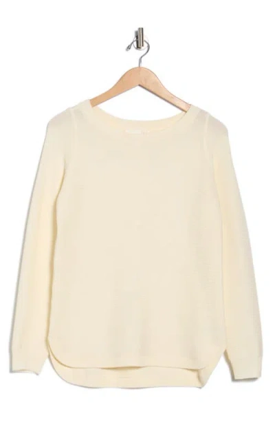 Cyrus Link Stitch Tunic Sweater In White