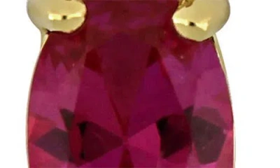 Delmar Created Ruby & Star Drop Earrings In Gold