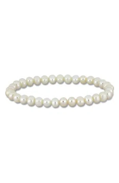 Delmar 5-5.5mm Cultured Freshwater Pearl Bracelet In Metallic