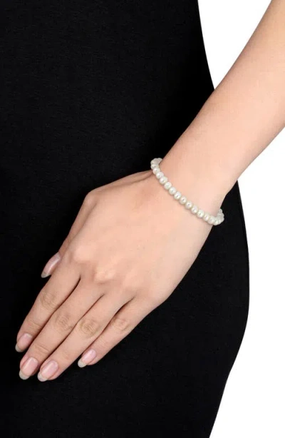 Delmar 5-5.5mm Cultured Freshwater Pearl Bracelet In Metallic