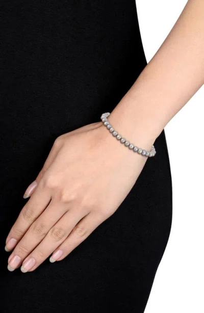 Delmar 5-5.5mm Cultured Freshwater Pearl Bracelet In Metallic