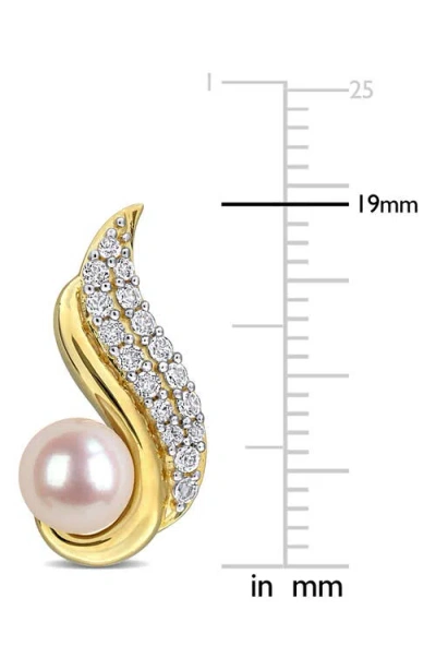 Delmar 6-6.5mm Cultured Freshwater Pearl Stud Earrings In Gold
