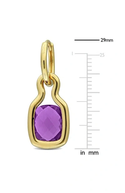 Delmar Amethyst Charm Drop Earrings In Gold