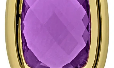 Delmar Amethyst Charm Drop Earrings In Gold