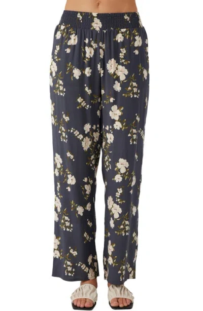O'neill Juniors' Jonie Kendra Floral Pull-on Pants In Blue