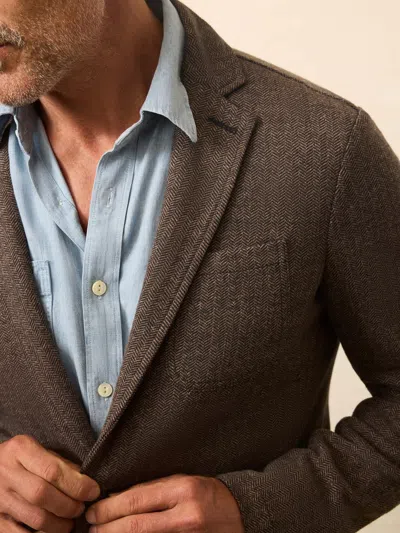 Faherty Inlet Knit Tweed Blazer In Multi