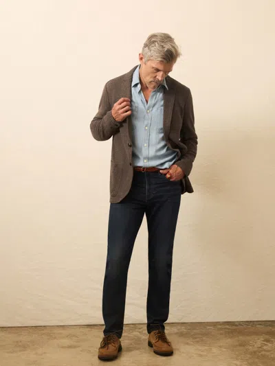 Faherty Inlet Knit Tweed Blazer In Multi