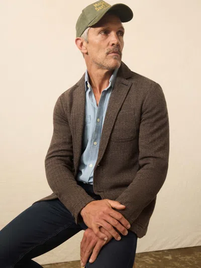 Faherty Inlet Knit Tweed Blazer In Multi