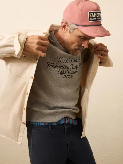 Faherty High Standard Fleece Graphic Crewneck T-shirt In Multi